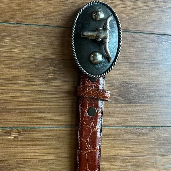 Barry Kieselstein-Cord Alligator Belt with Silver Buckle - Picture 7 of 11